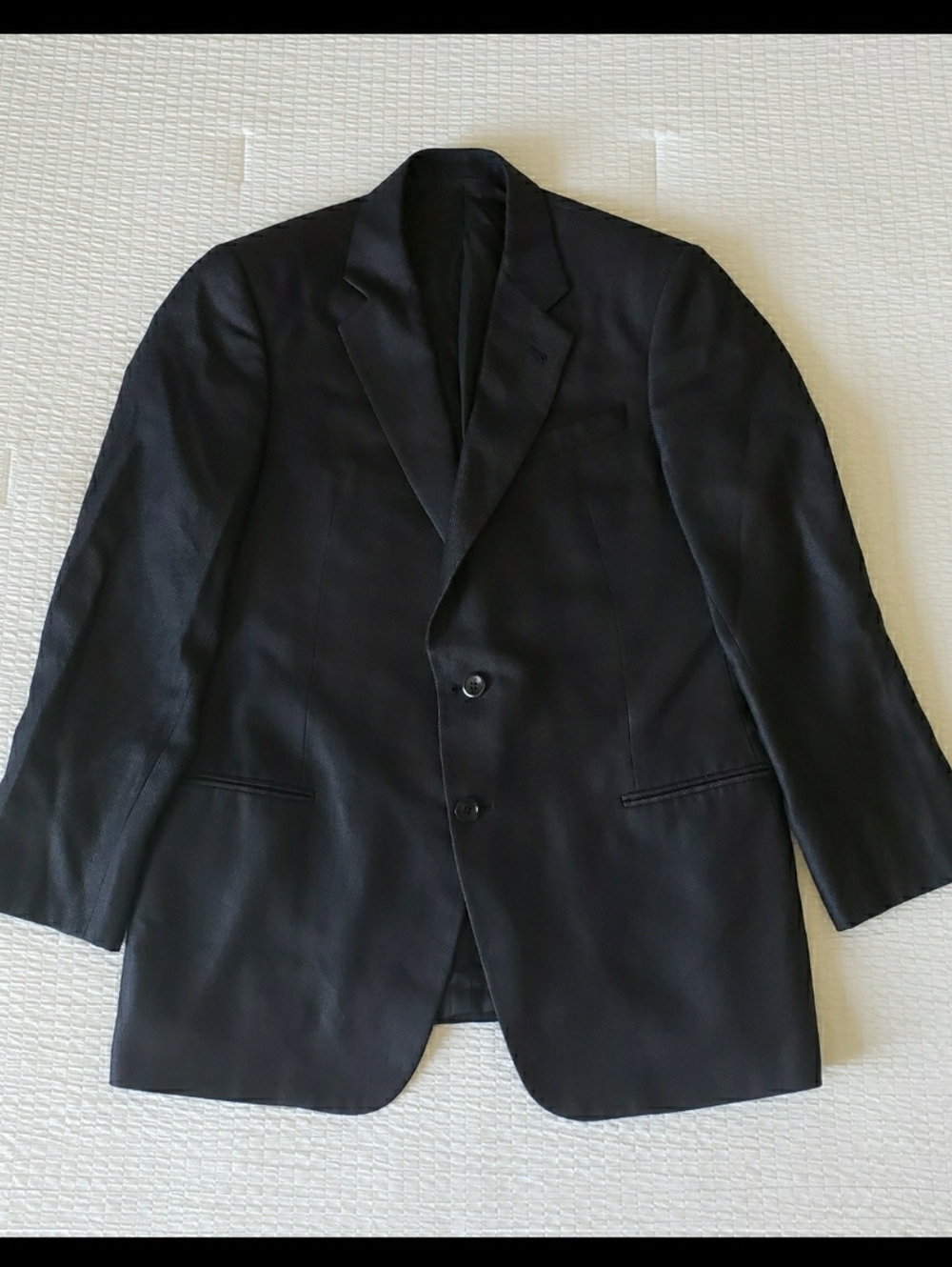 ARMANI COLLEZIONI Men's 100% Wool/Silk Blazer (42S) Navy Blue {Made In Italy}